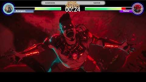Marvel Zombies - Avagers Vs Namor Final Battle with healthbars