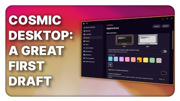 Cosmic Desktop is a fantastic first draft