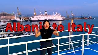 Travel in Europe by Ferry from Durres Albania to Bari Italy Rose Vlog
