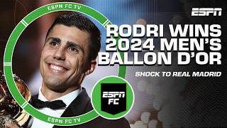 Rodri wins 2024 Men's Ballon d'Or 🏆 FULL REACTION   Debating Real Madrid's behavior 👀 | ESPN FC