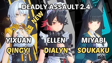 NEW Deadly Assault ZZZ | M0 Miyabi Soukaku Team x Ellen Dialyn x Yixuan Lucia| Zenless Zone Zero 2.4