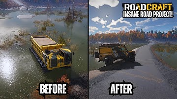 How Hard Is It to Build a Road Across a Flooded Area? | RoadCraft Extreme Road Building