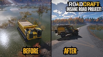 How Hard Is It to Build a Road Across a Flooded Area? | RoadCraft Extreme Road Building