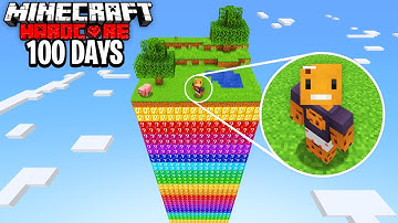 I Survived 100 Days on ONE LUCKY CHUNK in Minecraft Hardcore