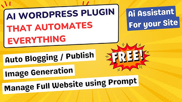 AI WordPress-plug-in die alles automatiseert | WordPress AI-agent voor slim websitebeheer ⚡️