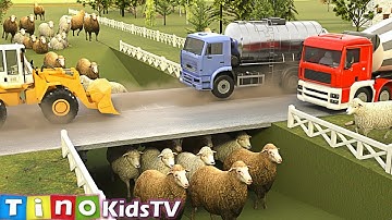 Building a Sheep Underpass Tunnel | Road Header Truck & Wheel Loader Construction Simulation
