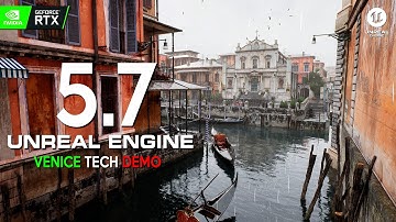Walking Tour of Venice | ULTRA REALISTIC Tech Demo in UNREAL ENGINE 5.7 with RTX 5090 4K