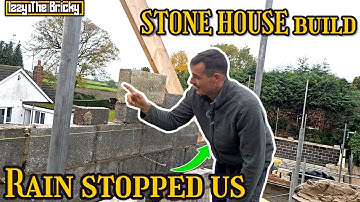 Stonework, & Blockwork Gables & Padstones – New Build Construction #bricklaying #construction