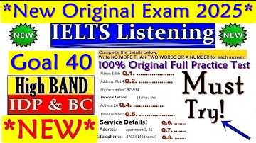 IELTS LISTENING PRACTICE TEST 2025 WITH ANSWERS | 21.11.2025