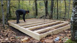 Man Builds Amazing WOOD CABIN in the Middle of the Forest | Start to Finish by @Ferincishin