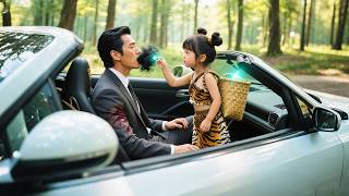 5yo homeless girl saves dying billionaire with a miracle pill after crash, changing their lives!