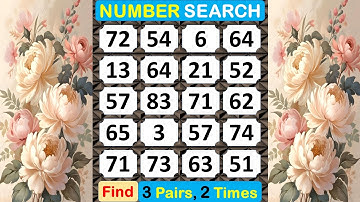 Number Search: How Good Is Your Concentration? #braingame #memory #puzzle #quiz #mindset #match-#353