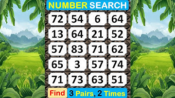 Number Search: Focus On Your Concentration -#braingame #memory #puzzle #quiz #mindset #match  -#353