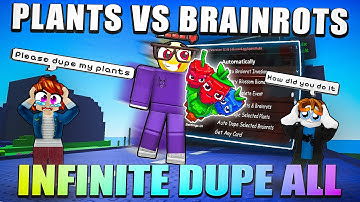 [NO KEY] Plants VS Brainrots Hack Script GUI - INFINITE MONEY, Auto Farm, Dupe, Get Any Seed & More