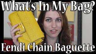 What Fits In My Luxury Bag: Fendi Midi Chain Baguette Review