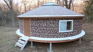 Old Man Builds JAPANESE ROUND CABIN and Adds a CONTAINER WORKSHOP | Start to Finish by @Bochi-Hut