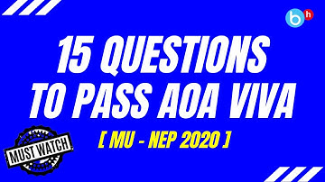 15 Questions to Clear MU - AOA VIVA EXAMS - NEP 2020 | Mumbai University | Computers | MU