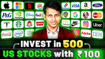 Buy APPLE, NVIDIA, META, NETFLIX Shares with ₹100 from INDIA | Invest in 500 US Stock with ₹100