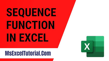 How to Use Sequence Function in Excel