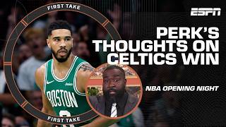 'Celtics AREN'T SATISFIED!' 🗣️ - Perk says Boston sent a MESSAGE with win over Knicks | First Take