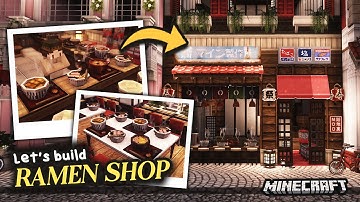 * ˚ Building A Japanese Ramen Shop! 🍜🍡┊Aesthetic Minecraft with Cocricot Miniaturia Mods