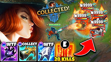 Miss Fortune but I steal every kill because I have collector (28 KILL MASSACRE)
