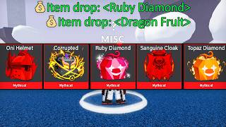 i rolled 100 RED GACHA To Get ALL Items In Blox Fruits