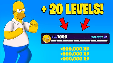 THE BEST LEGIT *NO TIMER* FORTNITE XP MAP to FARM & LEVEL UP FAST in SEASON SIMPSONS ! (1,050,000!)