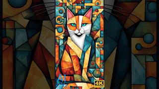 4K AI Art Lookbook ｜ A Unique Take on Cubist Cat Artwork