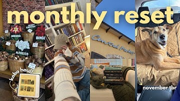 november monthly reset + TBR 🌲 shopping my shelves for books to read this month!