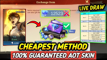 DON’T WASTE Diamonds! Best Way to Get AOT Skins (Cheapest Method) - MLBB