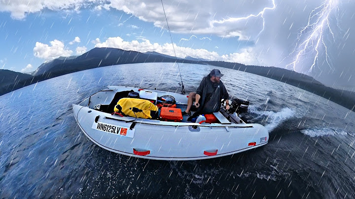 Boat Camping in Grizzly Territory with Thunder and Rain - I was Shocked!