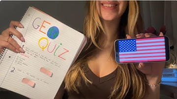 asmr geography quiz 🌍(questions + flags)