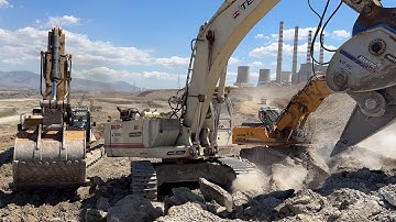 Excavators, Hydraulic Breakers & Rippers on Hard Rock Excavation - Sotiriadis/Labrianidis Constr.-4k