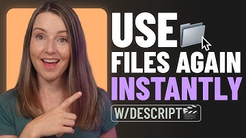 How to Reuse Files Across Projects in Seconds | Descript Workflow Tips