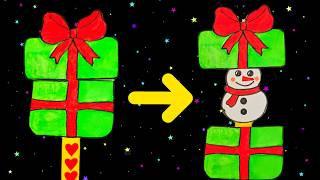 Christmas Crafts Snowman❤️ Christmas activities for kids school activity Easy greeting card DIY