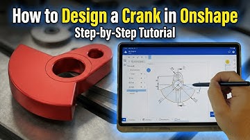 How to Design Crank in Onshape? | #tablet #onshape #design #designer #cad #clouds #mobile