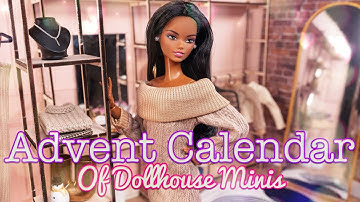 Unboxing Full Advent Calendar of Dollhouse Minis : Make Doll Closet | Vonq Miniatures 2025