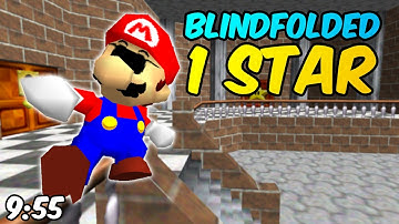 BLINDFOLDED Super Mario 64 - 1 Star World Record in 9:55 by Bubzia