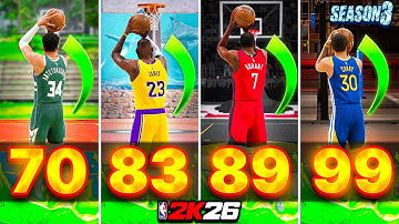 *SEASON 3* BEST JUMPSHOTS for ALL HEIGHTS and 3 POINT RATINGS on NBA 2K26