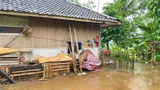 YAKIN BETAH TINGGAL DI KAMPUNG ⁉️HUJAN DERAS GEMURUH PETIR SUASANA PEDESAAN SORE NYAMAN ADEM SEJUK