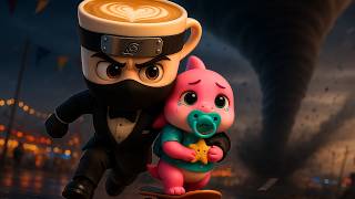 Ballerina & Cappuchina Assasino Saves Baby Shark from GIGANT TORNADO 🌪️😱