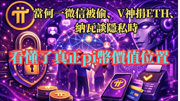 當何一微信被偷、V神捐ETH、納瓦談隱私時，我突然看懂了Pi Network的真正pi幣價值位置。
