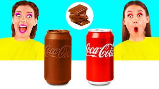 Real Food vs Chocolate Food Challenge | Kitchen War by Fun Teen