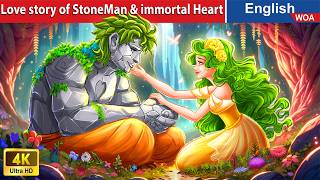 Love story of StoneMan and the immortal Heart 💖🌛 Fairy Tales in English @WOAFairyTalesEnglish