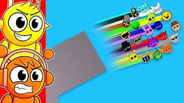 Reacting to SPRUNKI MARBLE RACE in Algodoo!