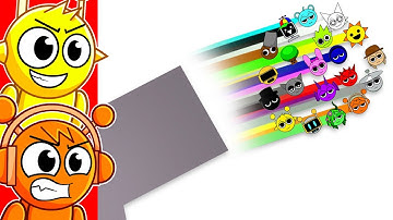 Reacting to SPRUNKI MARBLE RACE in Algodoo!