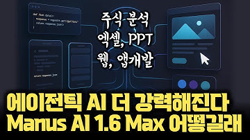 ChatGPT, Gemini 발전될수록 훨씬 강력해진다! 주식분석·리서치·엑셀·앱 개발까지 한 번에 | 에이전틱 AI Manus 1.6 MAX 실전 시연[안될공학xManus AI]