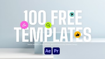 NEW 100 FREE Motion Graphic Templates for After Effects & Premiere Pro