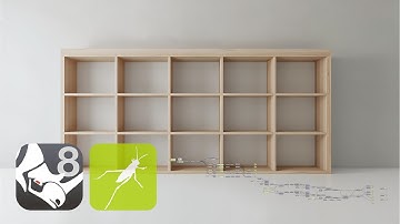 Grasshopper Rhino Parametric Interlocking Shelves Design Script Tutorial + ReRenderai